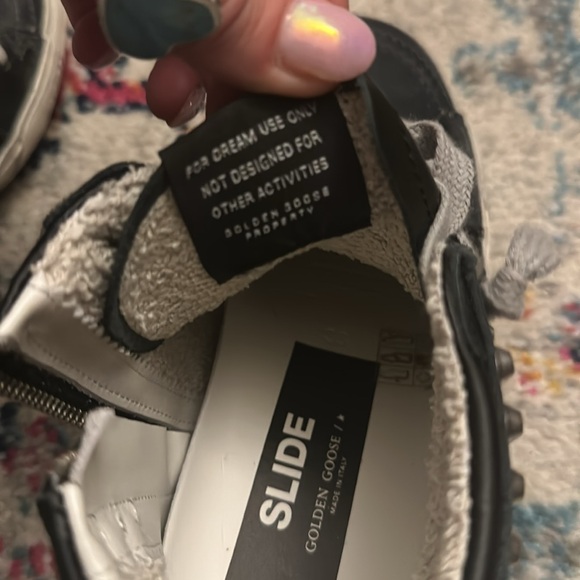 💖💖💖GOLDEN GOOSE WOMEN'S SLIDE CLASSIC - BLACK/NAVY - Picture 8 of 8